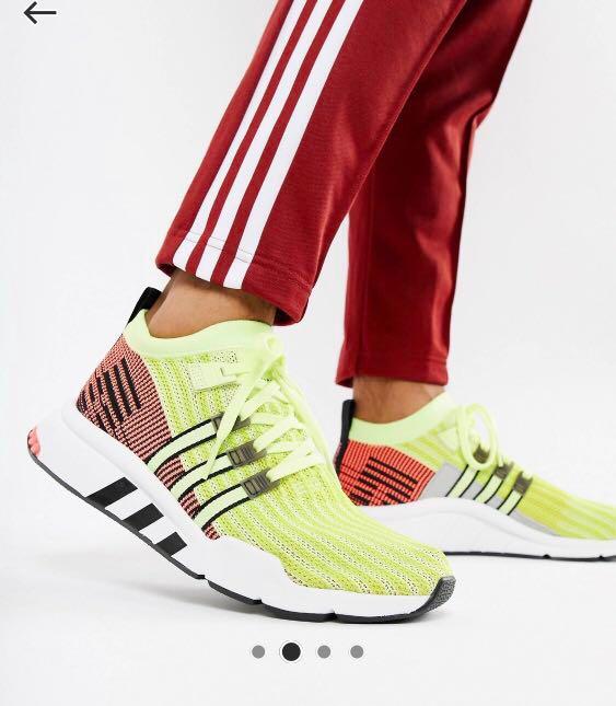 Adidas Originals EQT Support Mid ADV Trainers in Green