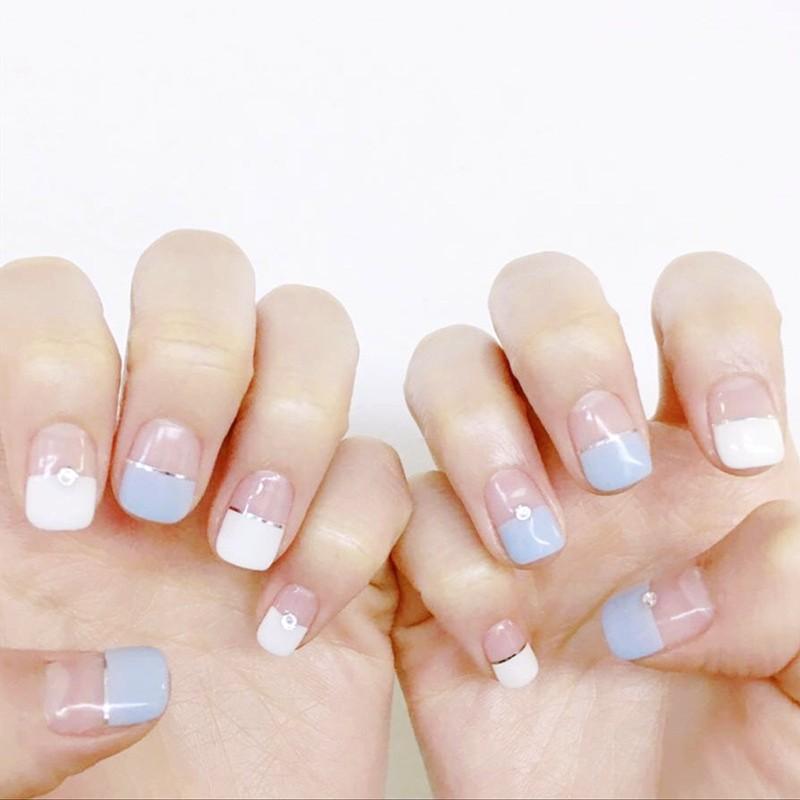 Bnip Pastel Baby Blue White Silver Glitter French Tips Nail Stickers Nail Art Nail Decal Nail Wrap Beauty Personal Care Hands Nails On Carousell Bnip Pastel Baby Blue White Silver Glitter French Tips Nail Stickers Nail Art Nail Decal Nail Wrap Beauty Personal Care Hands Nails On Carousell