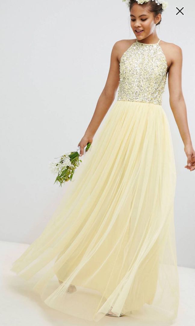Gold bridesmaid cheap dresses asos