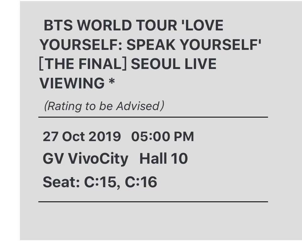 Bts World Tour Love Yourself Speak Yourself The Final Seoul Live Viewing Hobbies Toys Memorabilia Collectibles K Wave On Carousell