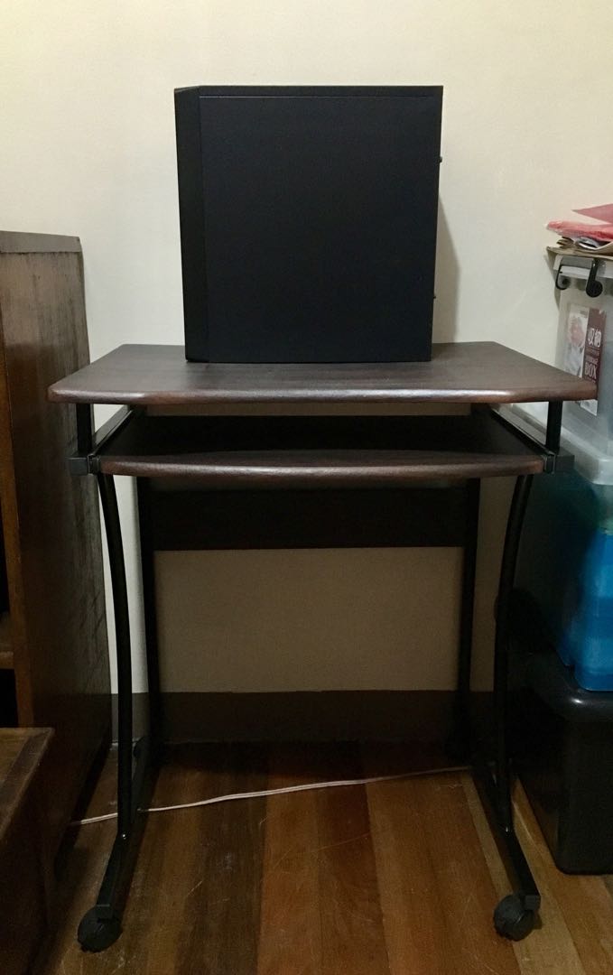 Computer Table with Pullout Keyboard Slot, Furniture & Home Living ...