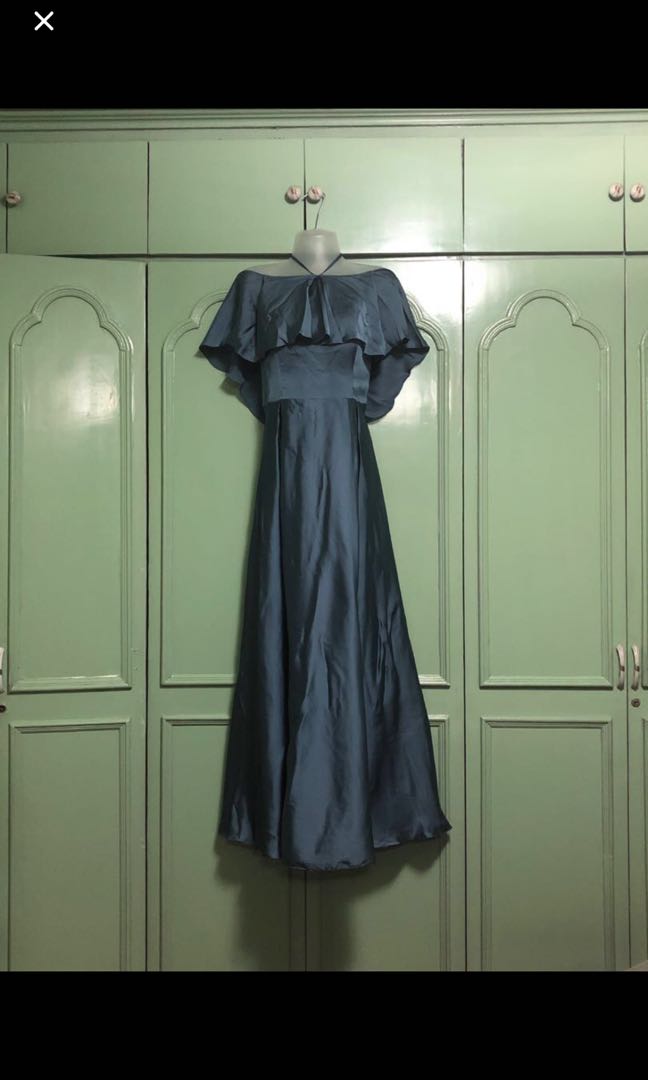 dusty blue dress plus size