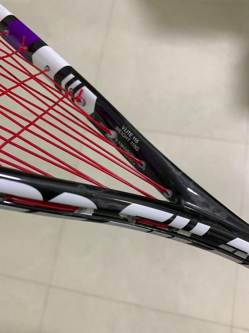 1 Bag Eye V-Lite 115 Control Squash Racquet Package Accesories 2 Racquets 