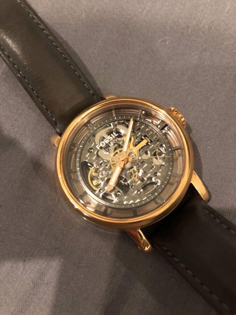 Original boyfriend automatic top gray leather watch