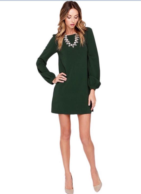 H&M Green Dress, Women's Fashion, Tops, Sleeveless on Carousell