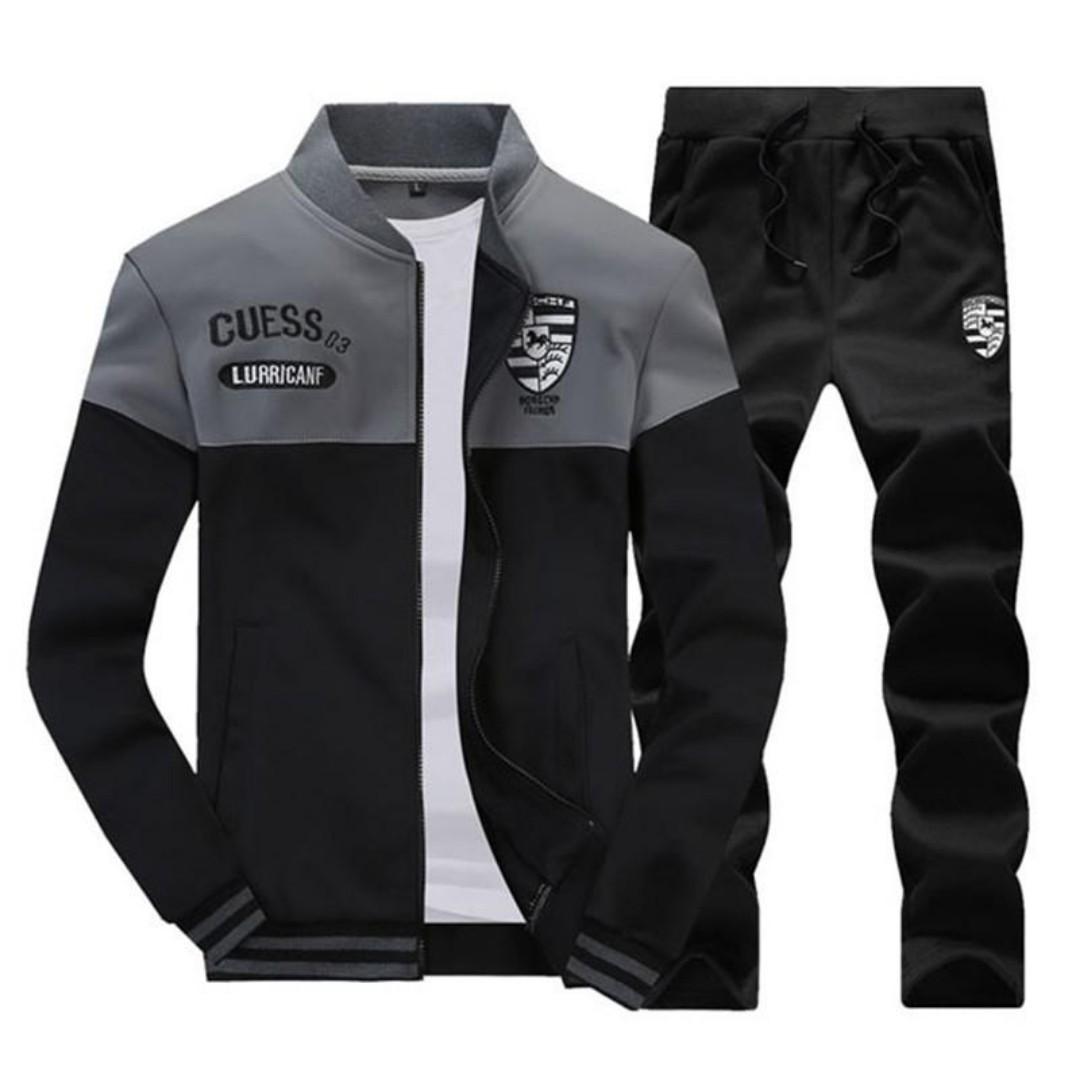 GUESS Terno Jacket and Jogger Pants, Men's Fashion, Bottoms, Joggers on ...