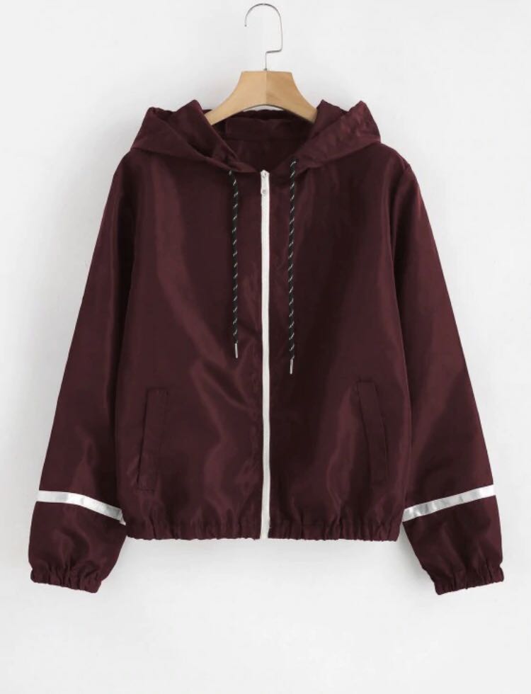 maroon windbreaker jacket, Women's 
