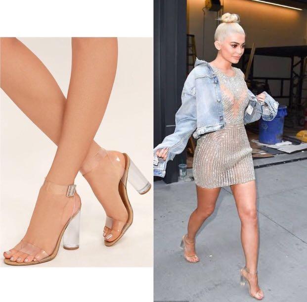 steve madden clear block heel