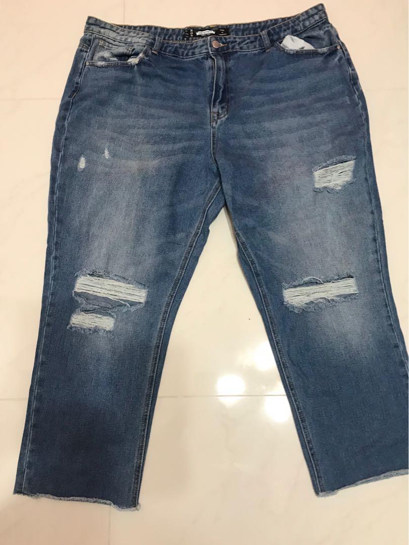 size 22 ripped jeans