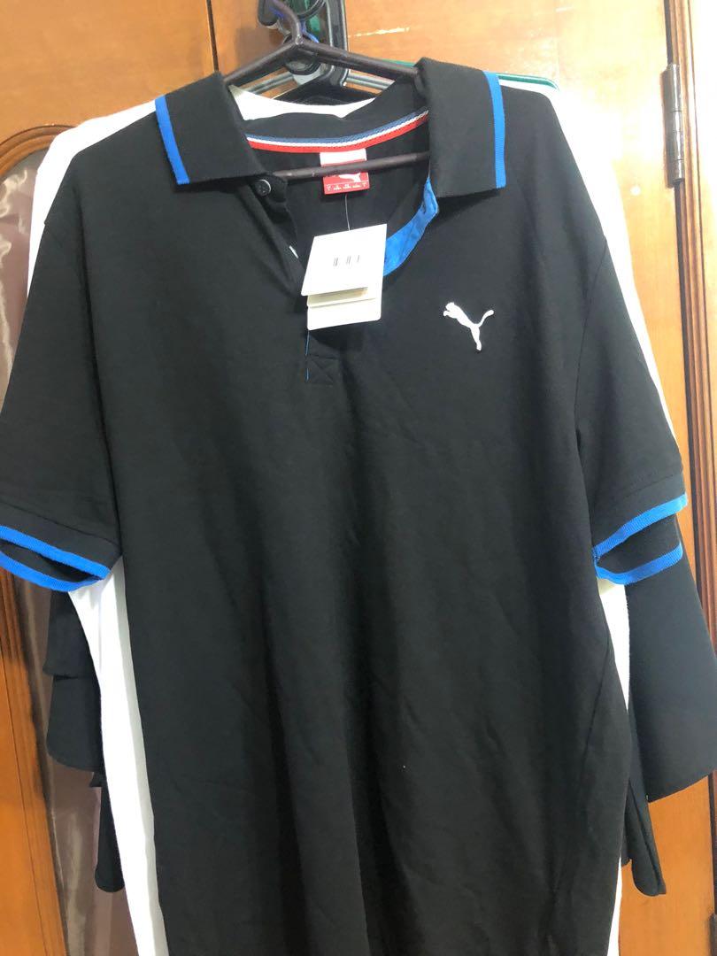 puma black polo t shirt