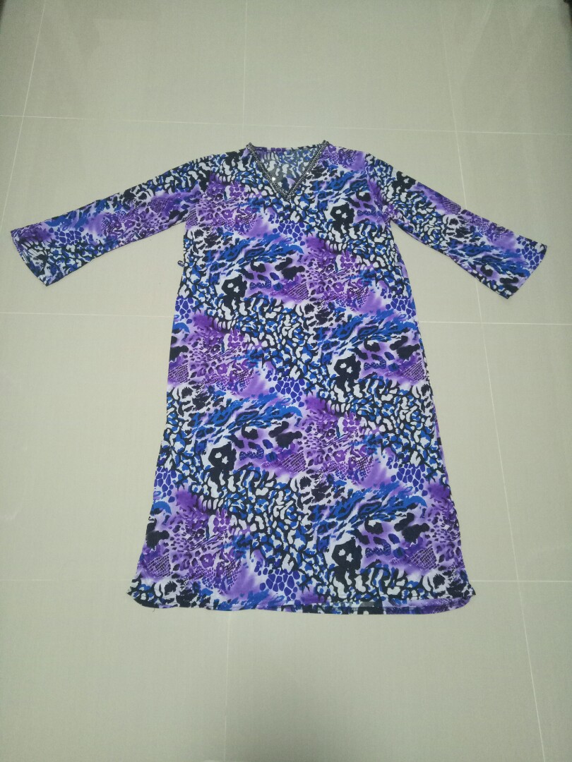 Dress Lengan Panjang Ziah Purple