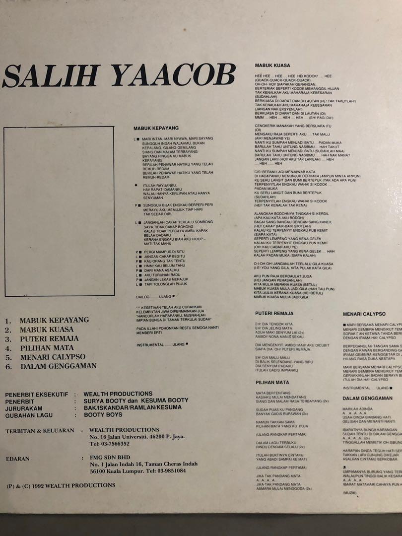 Salih Yaakob Haloya Malay Vinyl Lp Music Media Cds Dvds Other Media On Carousell