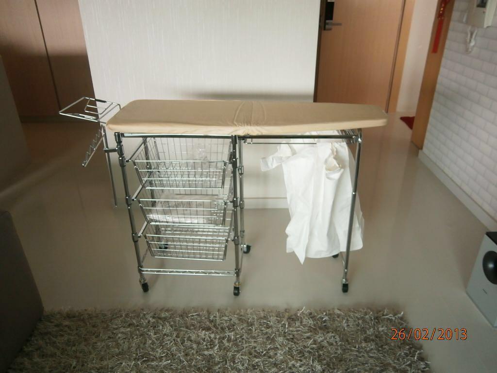 Self Assemble (DIY) 200 Mobile Ironing Board All In One Ironing