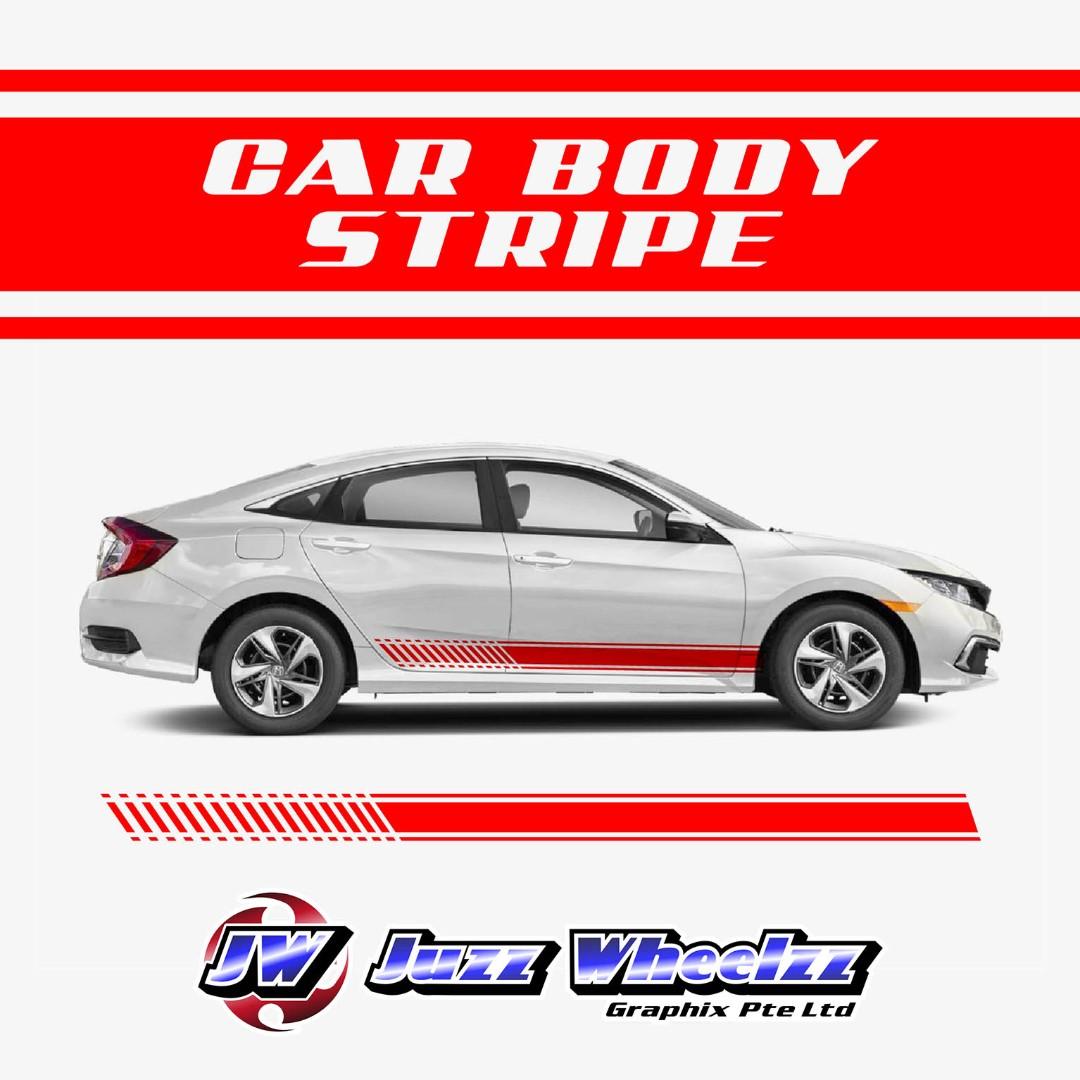 Sporty Car Body Stripes Car Accessories Accessories On Carousell