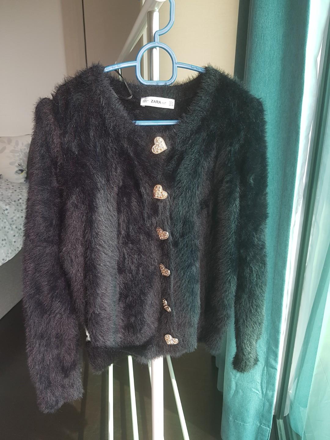 Zara cardigan with heart buttons best sale
