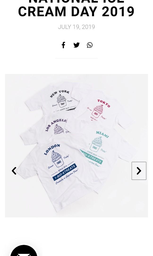 代購全新保證100 正版kith Treats National Ice Cream Day 2019 男裝 上身及套裝 睡衣和休閒服 Carousell