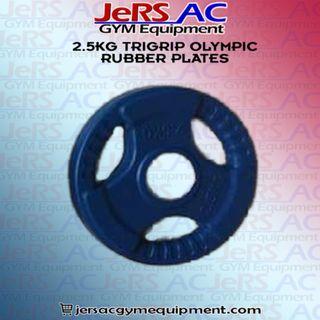 2.5 KG Rubber Grip Olympic Plates Colored