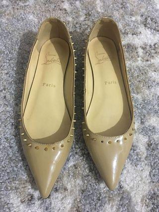 Christian Louboutin Nude Spike Flats