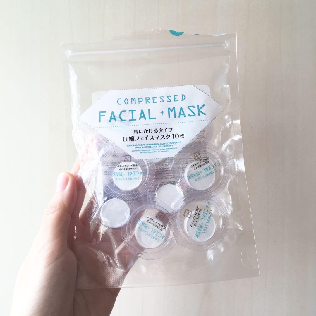 日本DAISO JAPAN 大創壓縮面膜紙Compressed Facial Mask Over Ear With Single Mask Case  - 9pcs 9枚, 美容＆個人護理, 健康及美容- 皮膚護理, 面部- 面部護理- Carousell