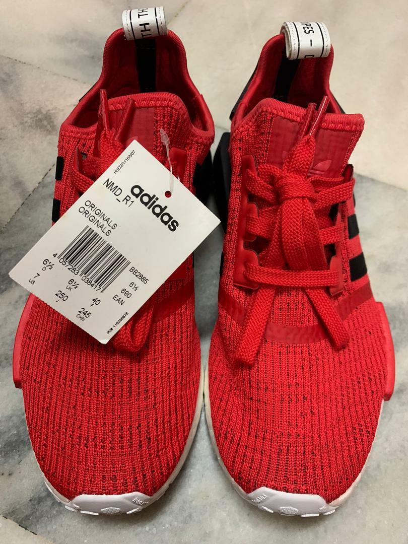 Adidas NMD R1 (Red), Men's Fashion, Footwear, Sneakers on Carousell