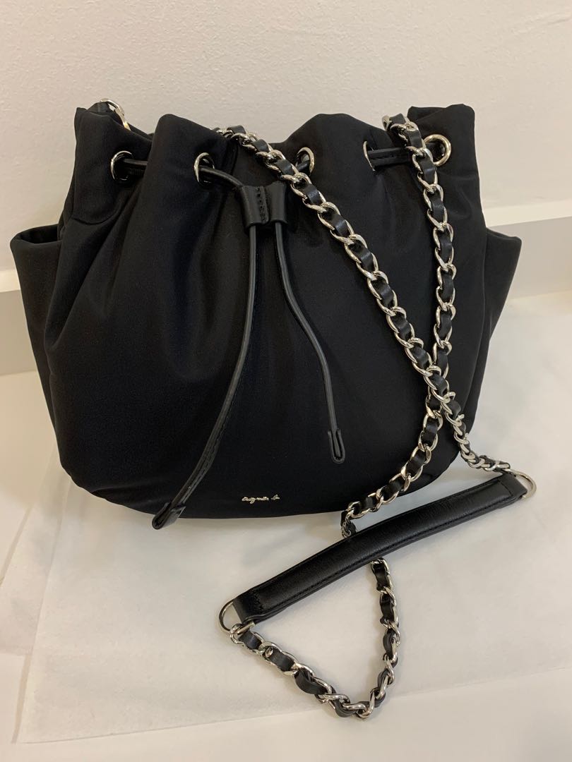 Agnes B chain bucket sling bag