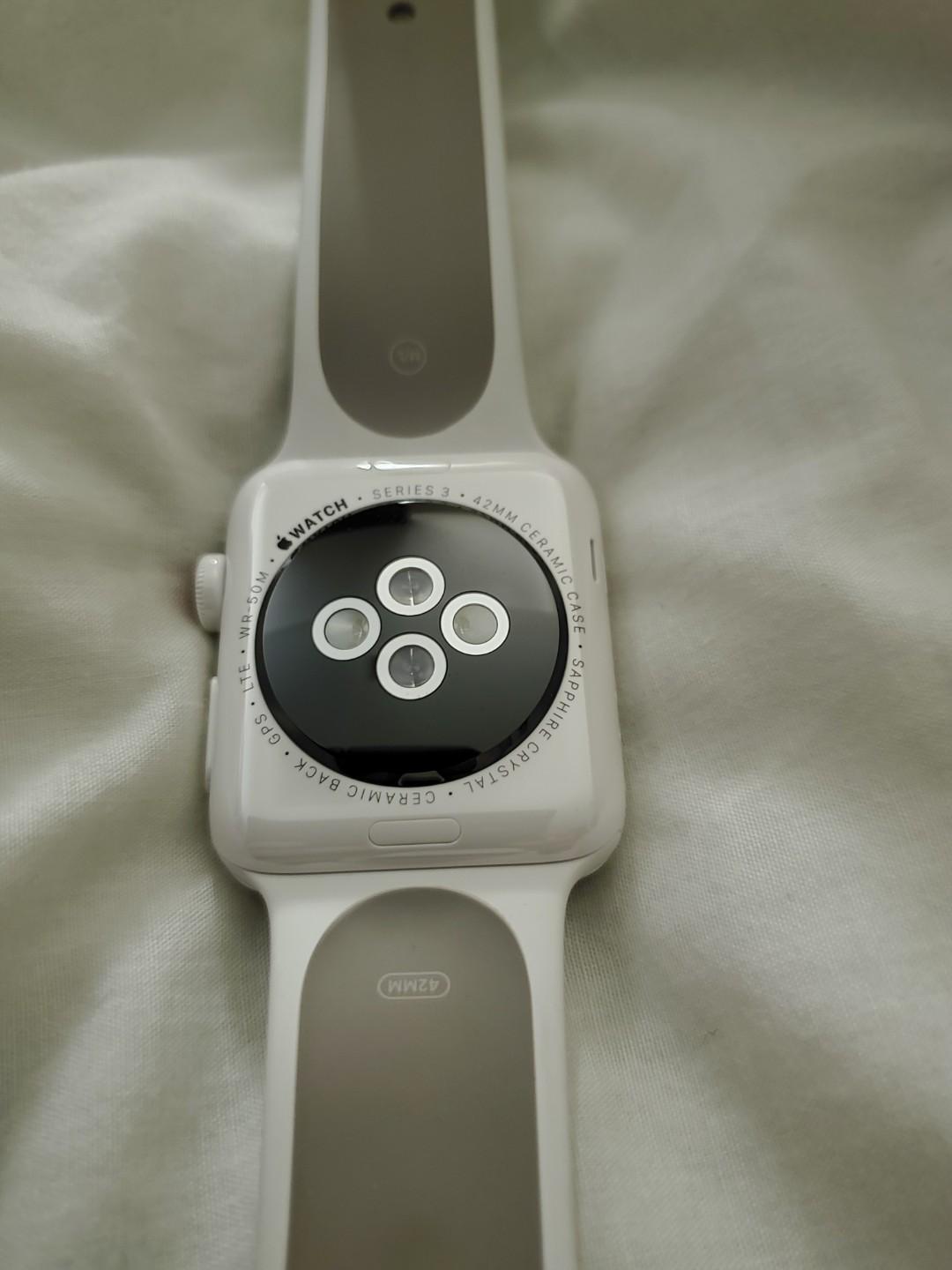 Apple watch series 3 white ceramic shop