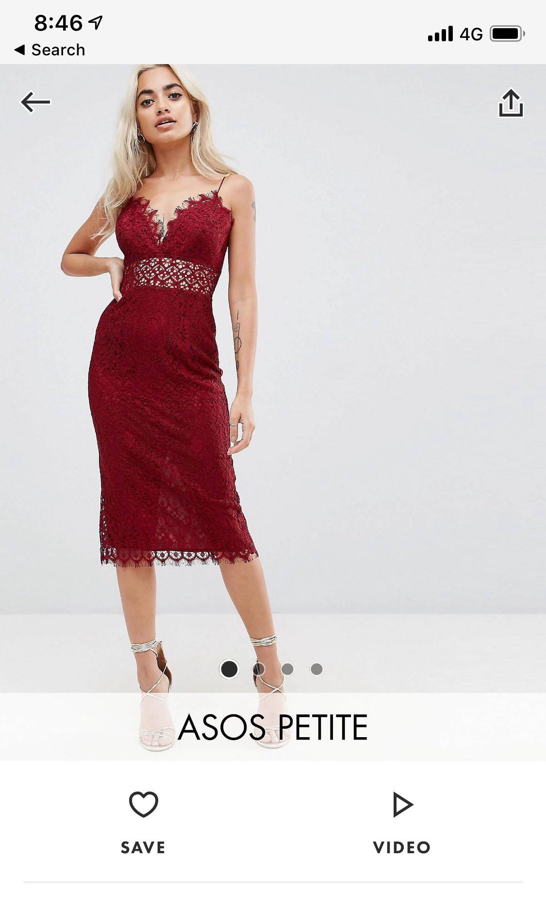 ASOS Petite Lace Cami Midi Pencil Dress