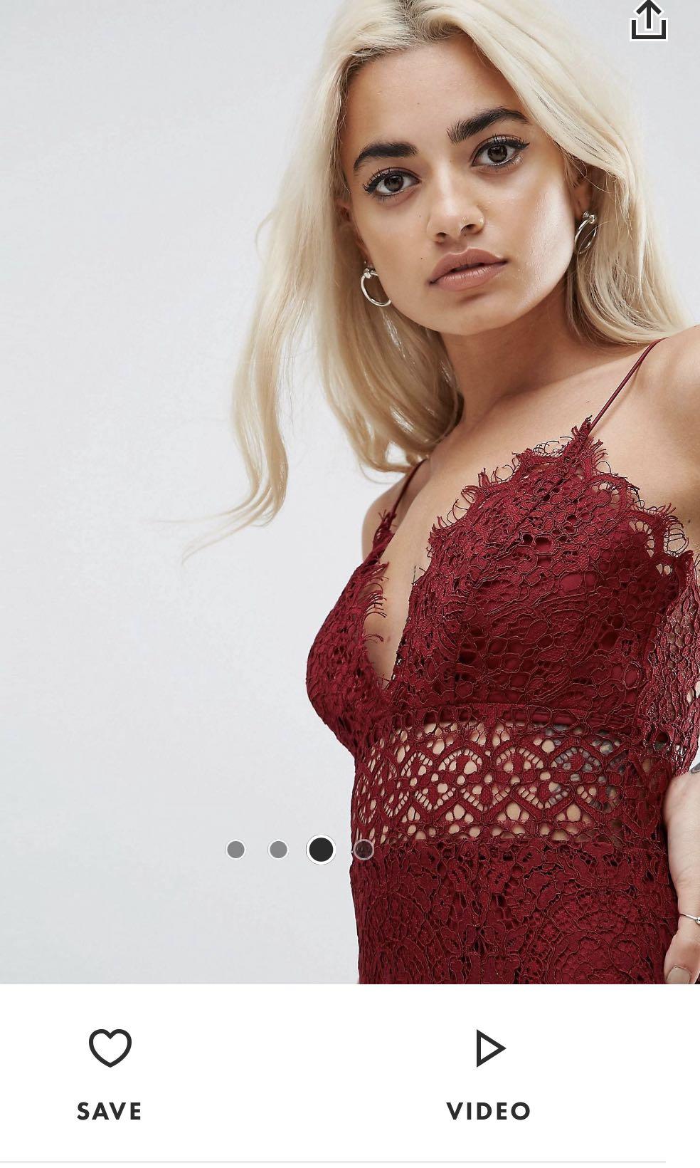 ASOS Petite Lace Cami Midi Pencil Dress