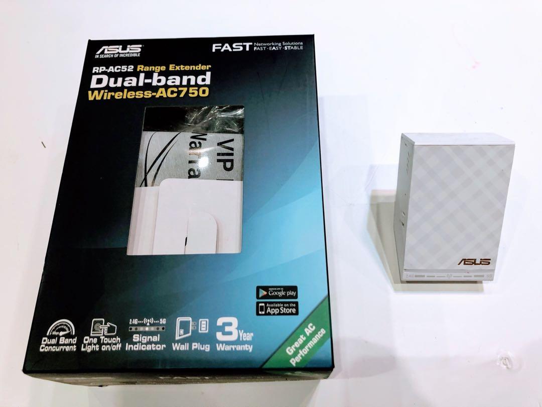 Asus Rp Ac52 Wireless Ac750 Wifi Range Extender Electronics Computer Parts Accessories On Carousell