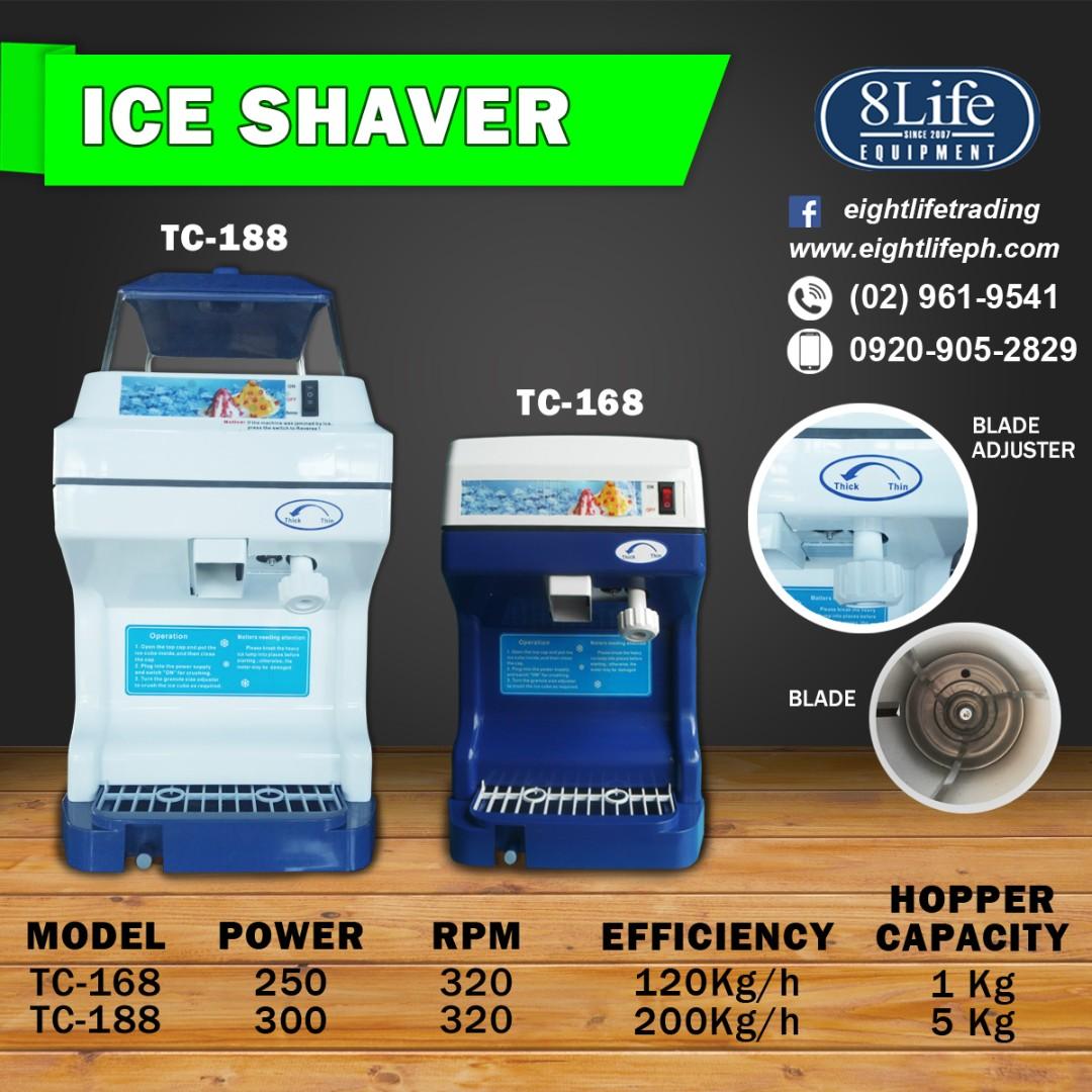 Automatic Ice Shaver Crushing machine 200kg hr crush capacity (Category: Cleaning Tools & Supplies) located in Valenzuela. Submitted by eightlife_trading (Listing ID 257238840, Image 2). Description: Ice Shaver 168 (BLUE) - Php 7,400.00 Ice Shaver 188 (WHITE) - Php 8,800.00 OTHER AVAILABLE PRODUCTS: • Beverage Dispenser • Blender • Lemon Squeezers • Milk Shaker • Milk Tea Barrels • Cup Sealers - Manual/Semi-Automatic/Automatic/Full • Cup Sealing 