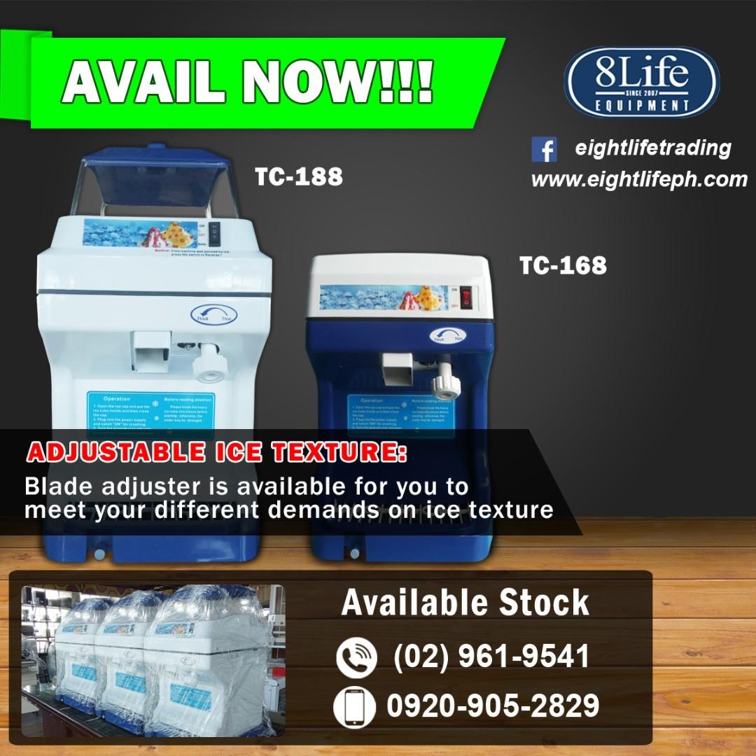 Automatic Ice Shaver Crushing machine 200kg hr crush capacity (Category: Cleaning Tools & Supplies) located in Valenzuela. Submitted by eightlife_trading (Listing ID 257238840, Image 3). Description: Ice Shaver 168 (BLUE) - Php 7,400.00 Ice Shaver 188 (WHITE) - Php 8,800.00 OTHER AVAILABLE PRODUCTS: • Beverage Dispenser • Blender • Lemon Squeezers • Milk Shaker • Milk Tea Barrels • Cup Sealers - Manual/Semi-Automatic/Automatic/Full • Cup Sealing 