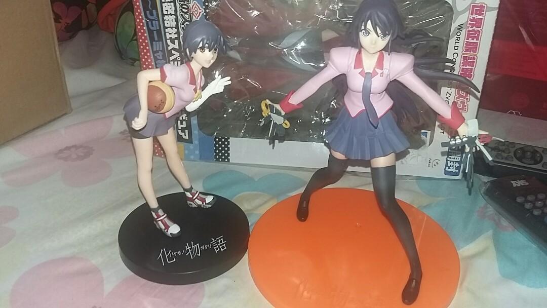 Bakemonogatari figures (Category: Figurines & Statues) located in Manila. Submitted by myelite.otakuworld (Listing ID 257268334, Image 1). Description: Selling vintage Bakemonogatari figures. Loose but in good condition. Suruga and Senjougahara. 1500 each..