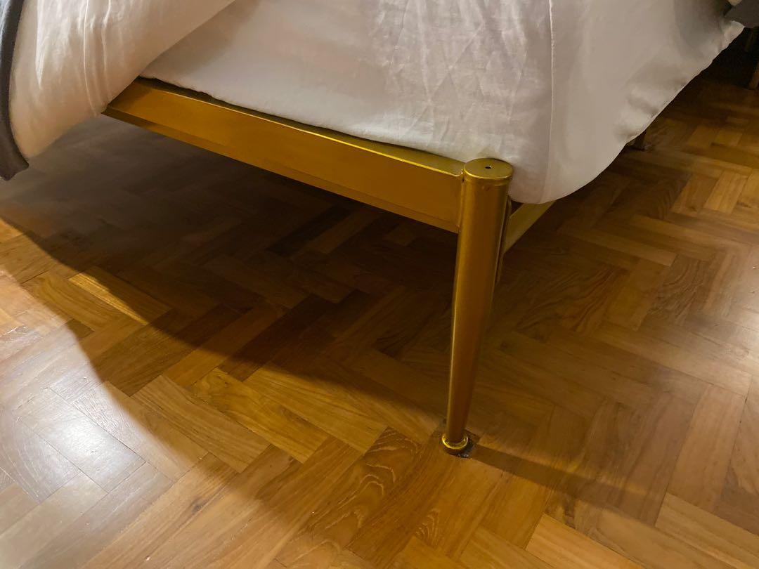 Classy King Size Bed frame, velvet bed head, Furniture & Home Living