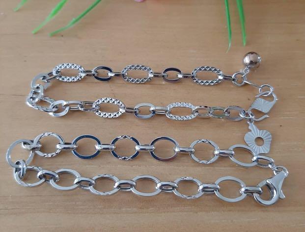 Gelang emas putih rantai