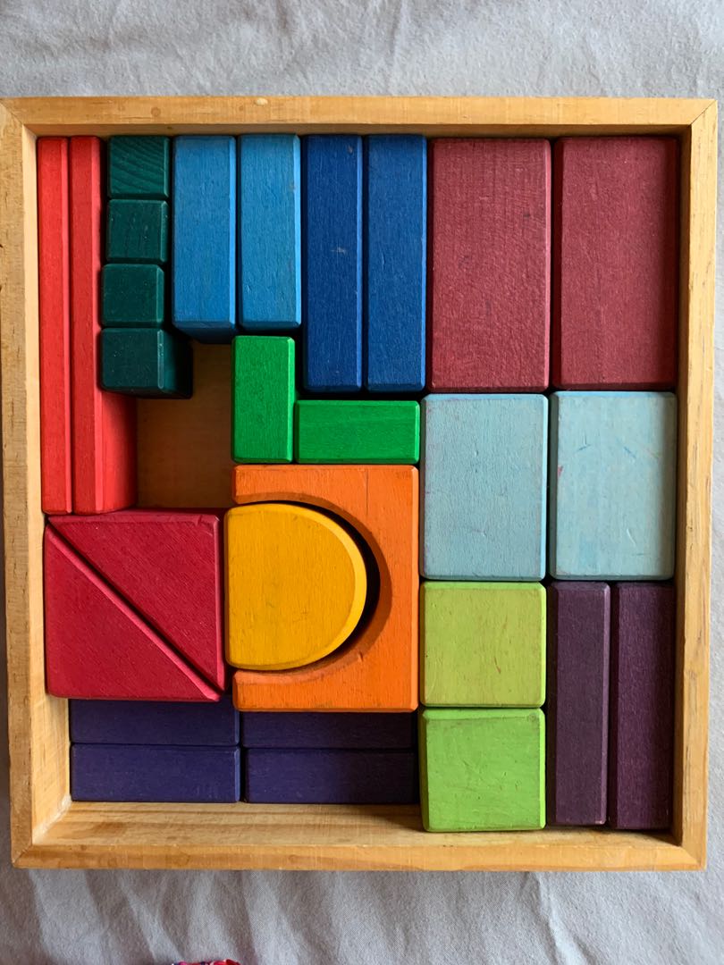 Grimms wooden blocks (set of 30), Hobbies & Toys, Toys & Games on Carousell