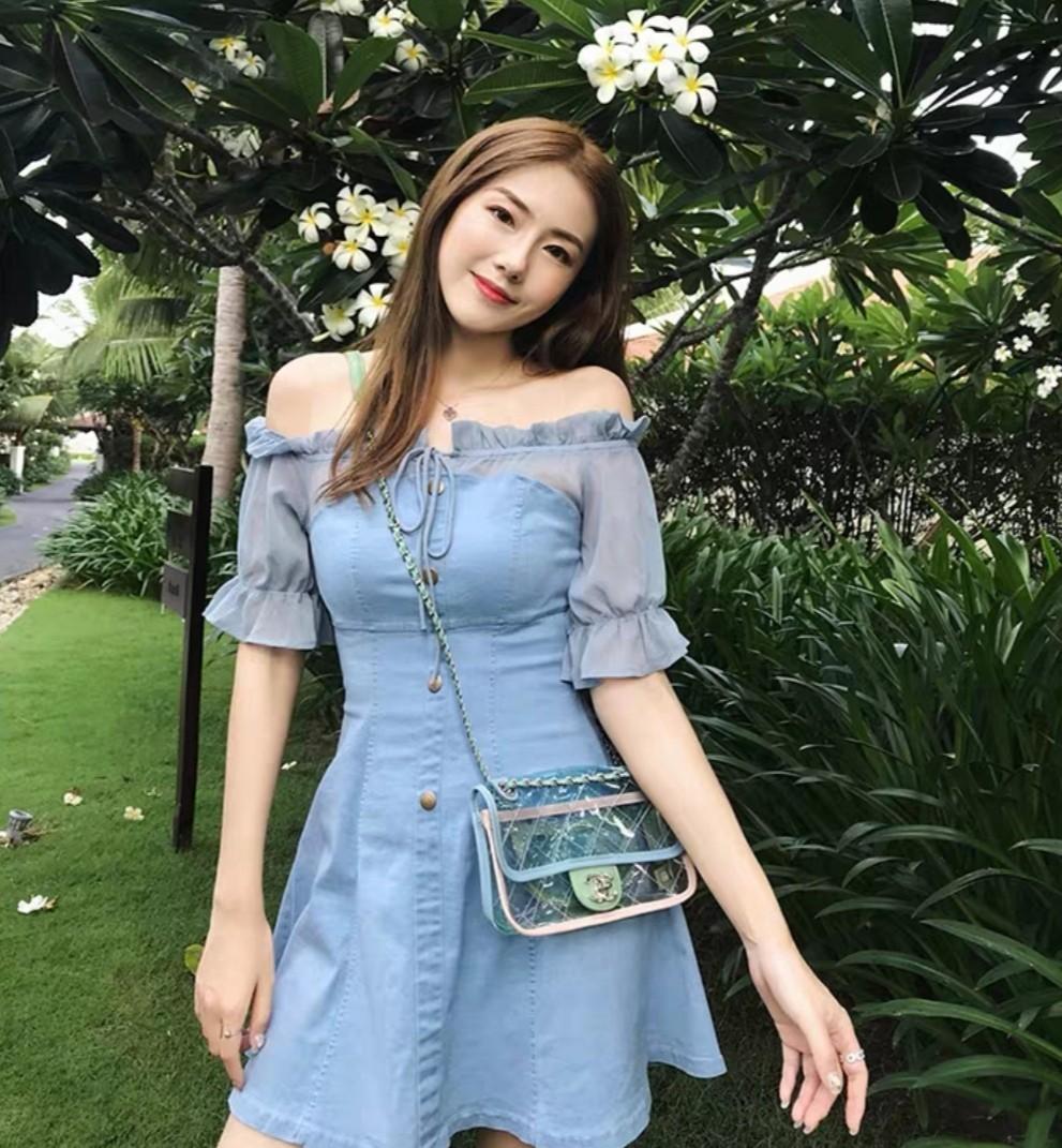 Denim dress petite size sales