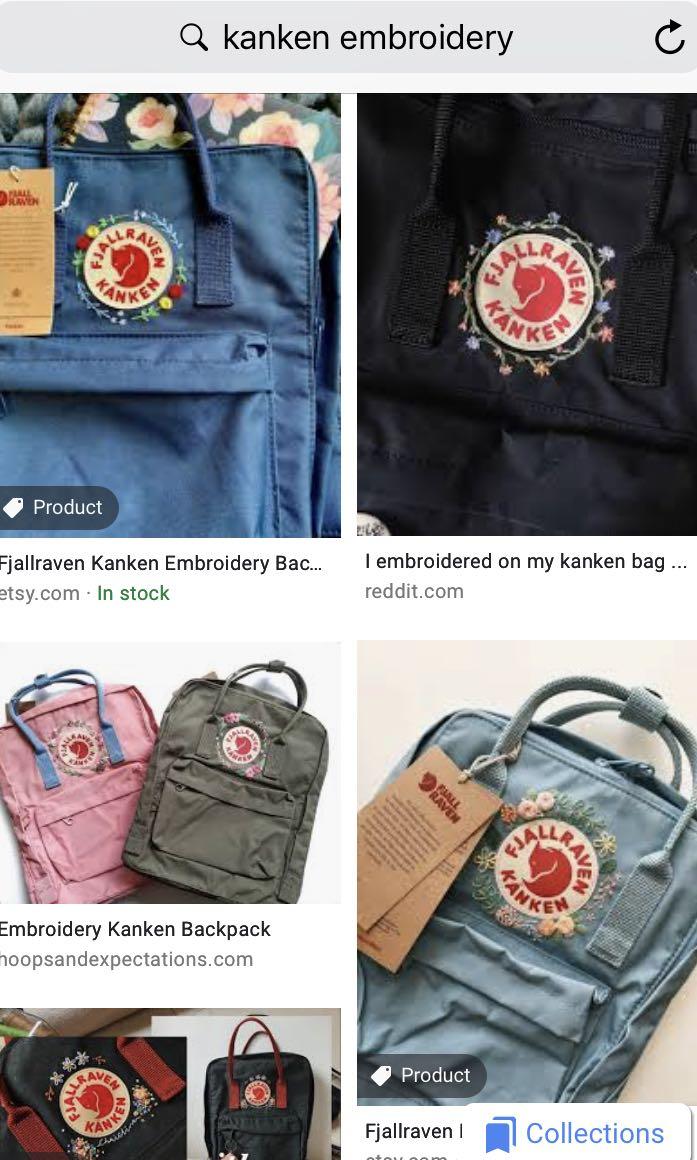 Kanken bag embroidery deals