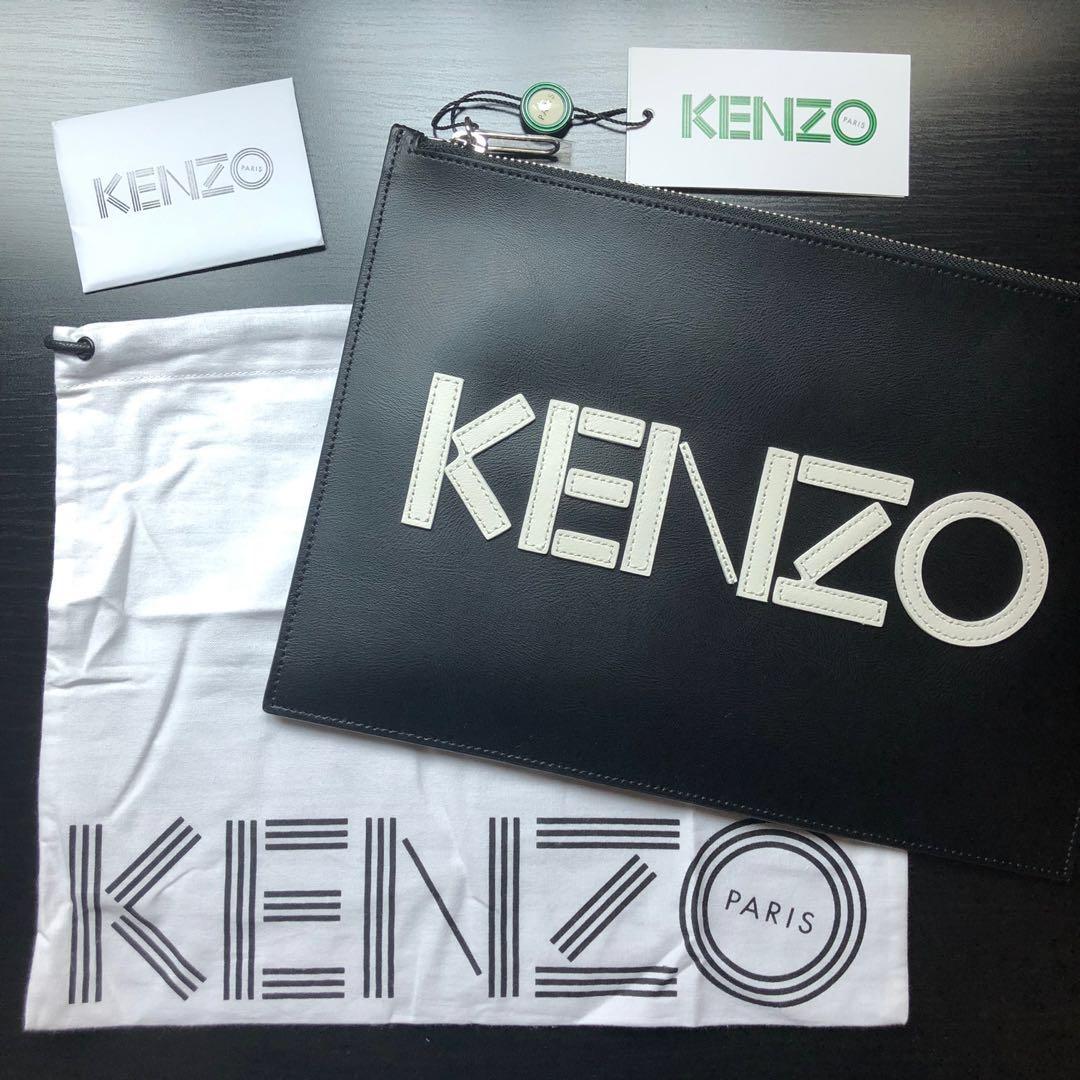 kenzo clutch leather