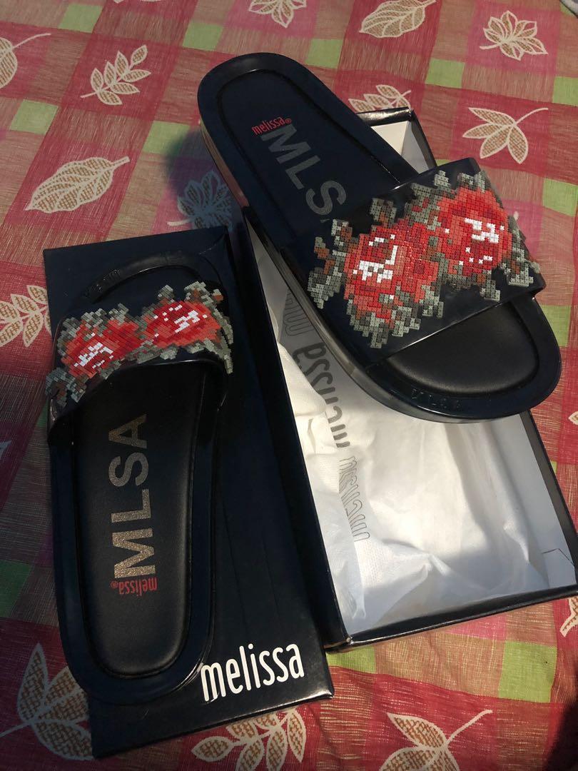 Melissa Shoes Womens Beach Slide Flower 