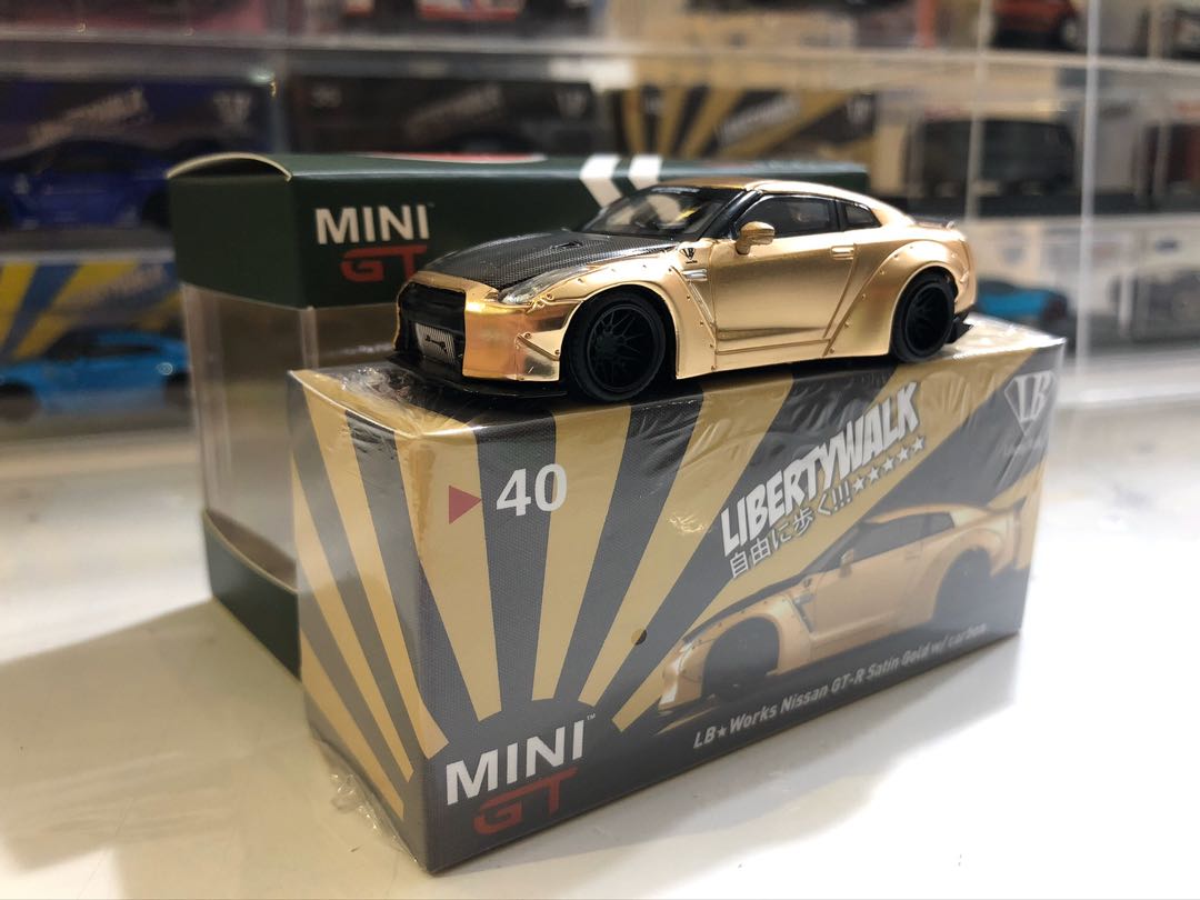 Mini GT LB ⭐️ Works Nissan GT-R Satin Gold w/Carbon (Box #40 