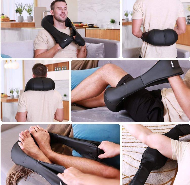 Naipo Shiatsu Back and Neck Massager with Heat Deep Kneading Massage for  Neck, Back, Shoulder, Foot and Legs, Use at Home, Car, Office 