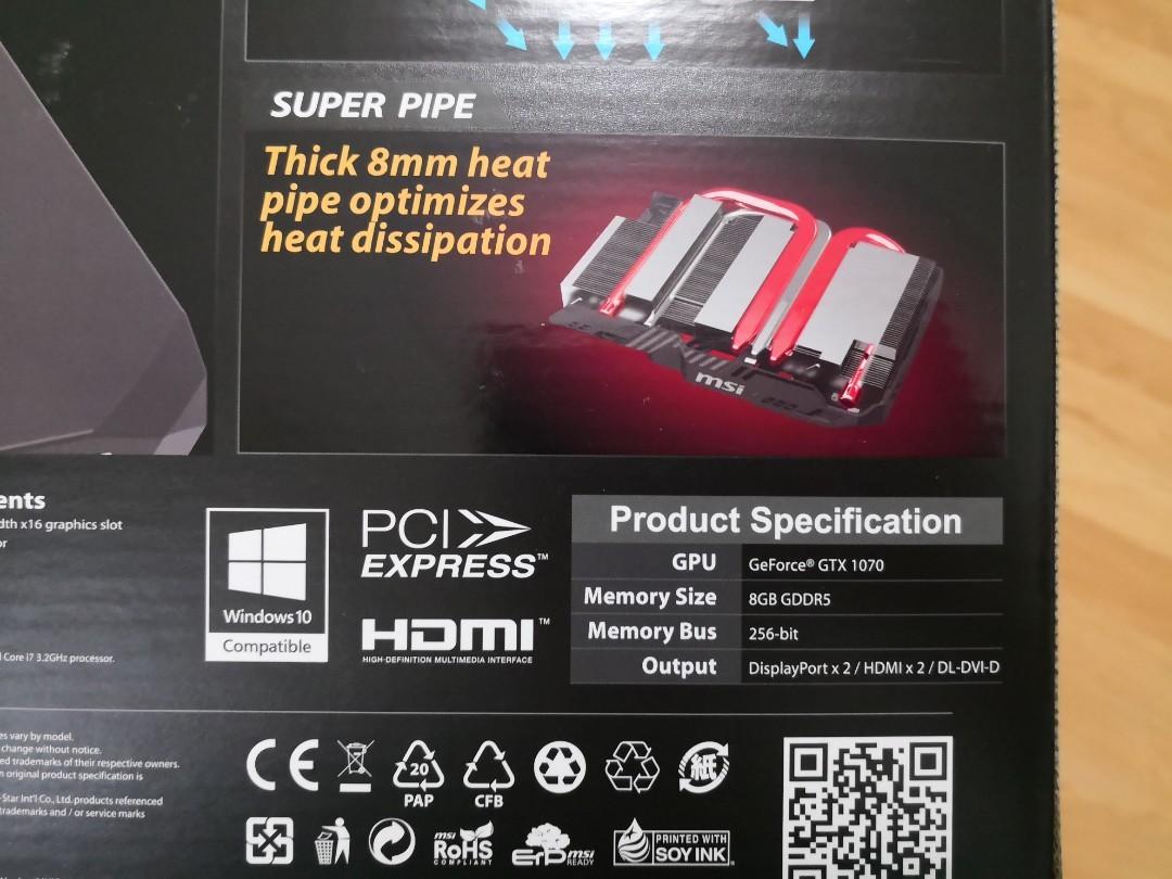 Geforce gtx 1070 aero itx 8g oc top