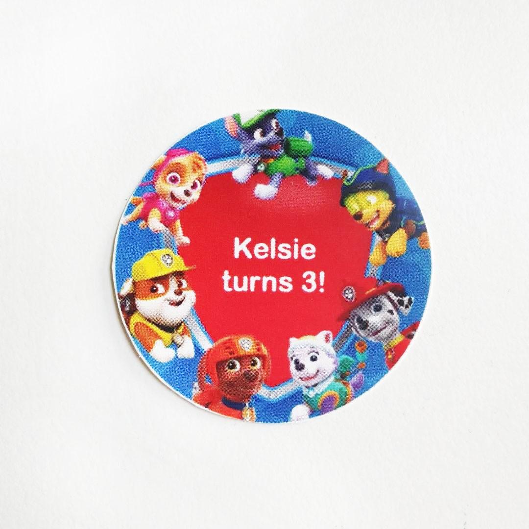 Paw Patrol Birthday Stickers, Hobbies & Toys, Stationery & Craft