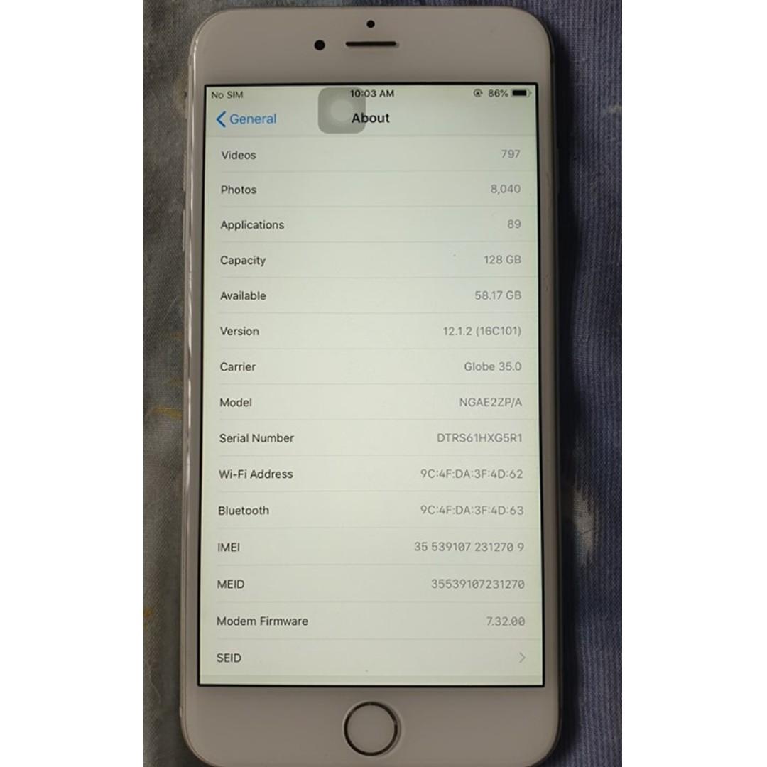 iPhone 6 Plus 128GB OPEN LINE (Category: iPhone 6 Series) located in Marikina City. Submitted by akmdeguzman (Listing ID 257180028, Image 2). Description: No issues! Comes with charger and earphones. Female-owned. Open line..
