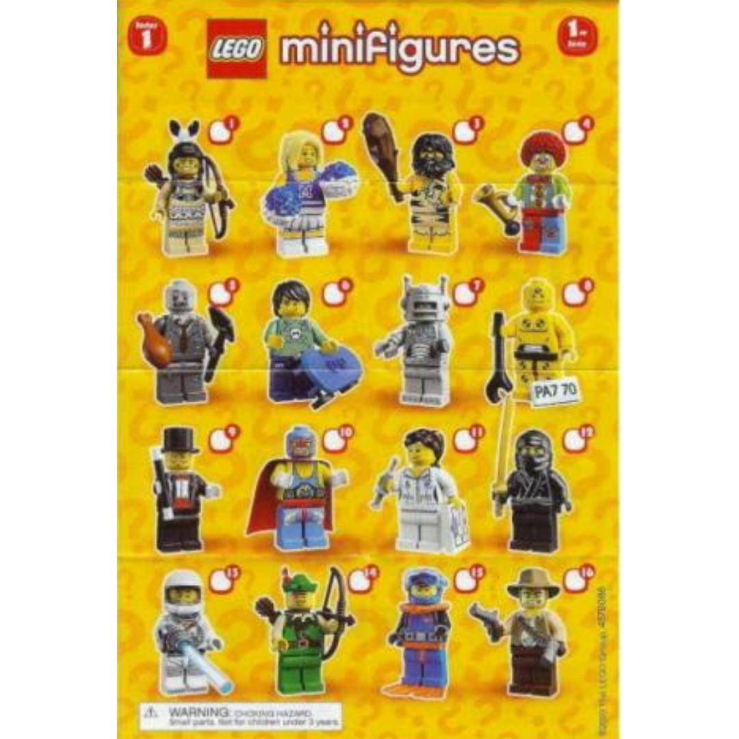 Lego minifigures series 1 rarity guide hot sale