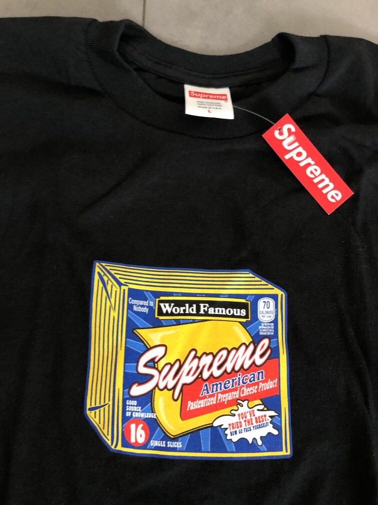 supreme cheese tee black