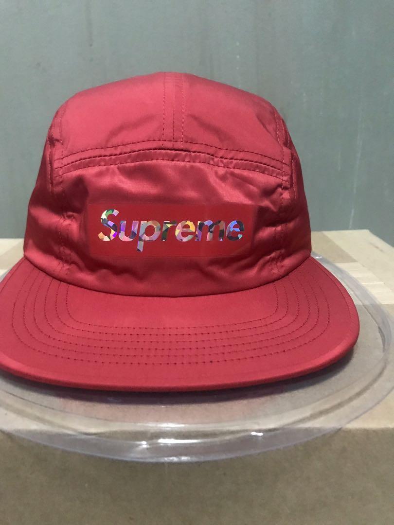 Supreme holographic Logo camp cap, Men's Fashion, Watches
