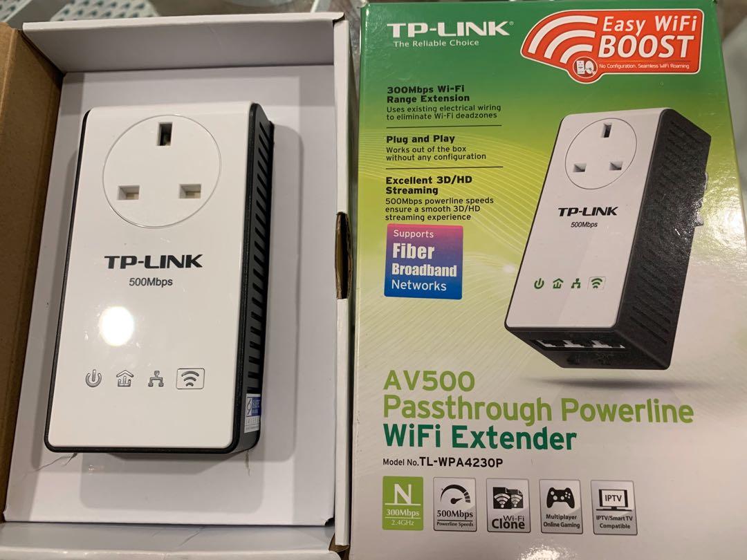 TP-Link AV500 Passthrough Powerline WiFi extender, Electronics