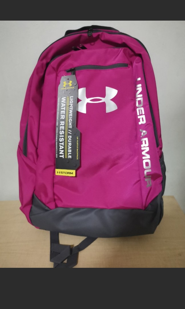 hot pink under armour backpack
