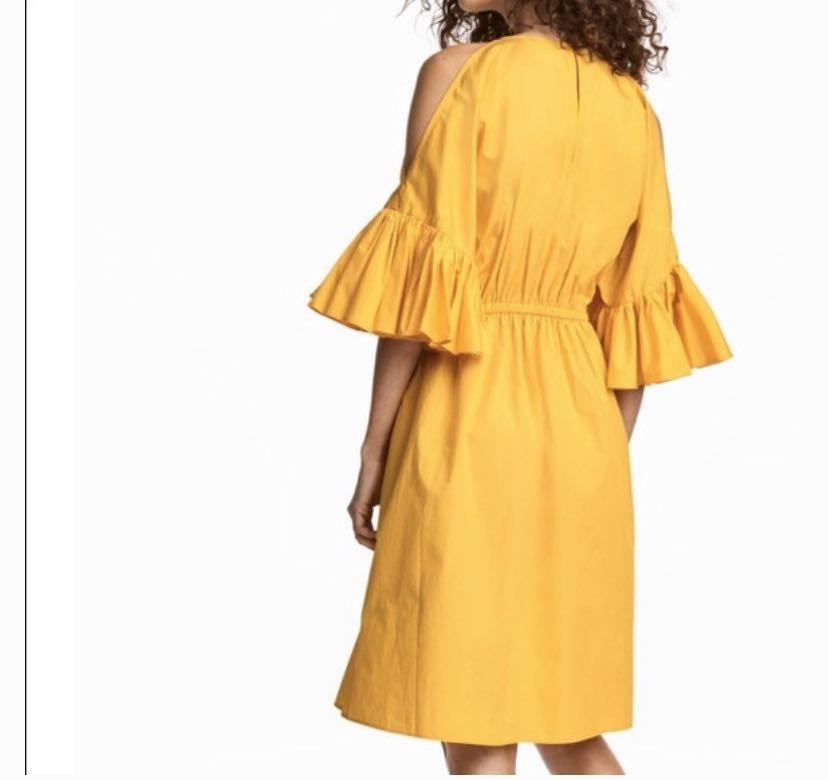 h&m cold shoulder dress